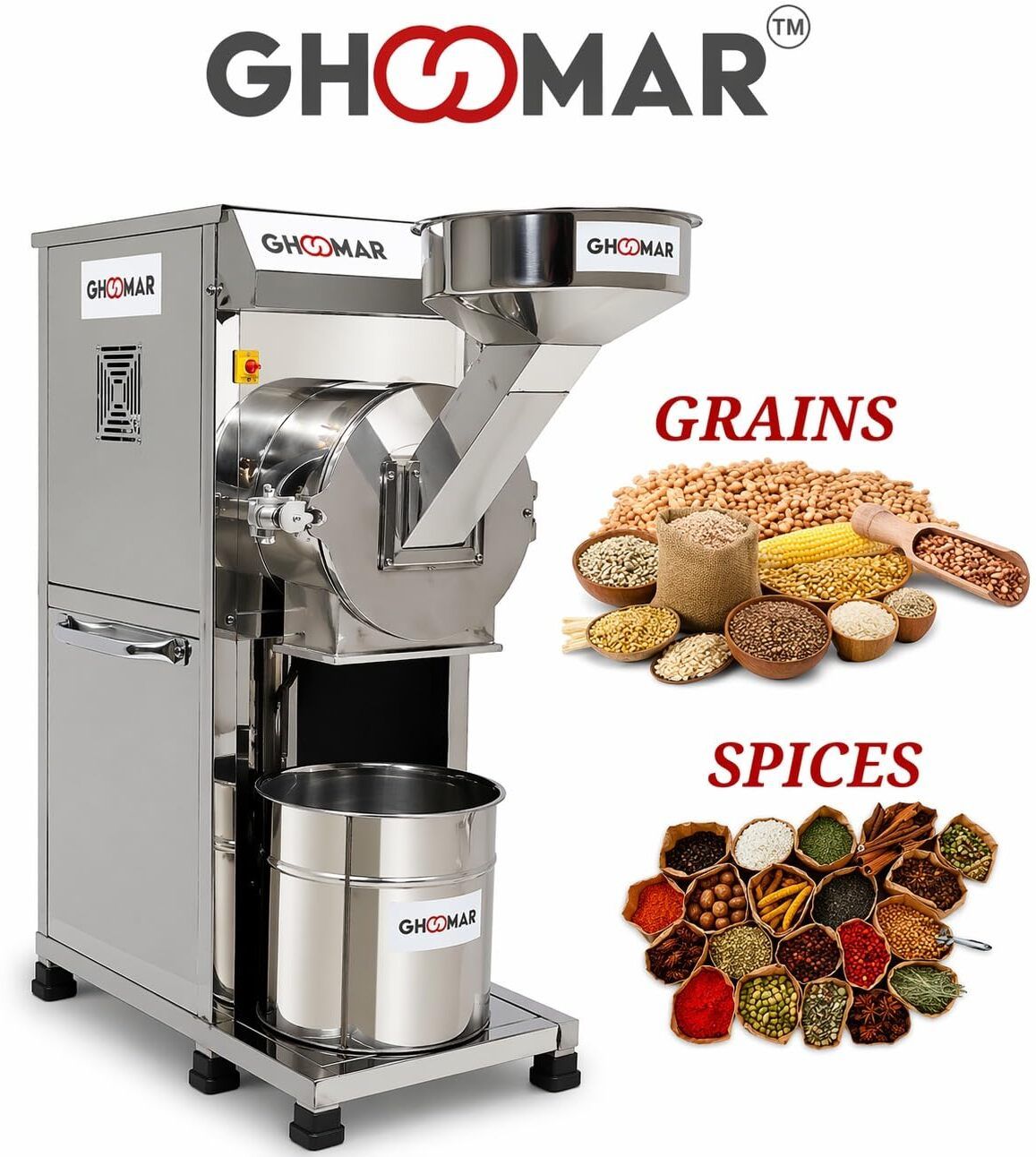 3HP Semi Automatic Stainless Steel Atta Chakki|Flour Mill ,chakki,Ghar Ghanti Flourmill-image-12