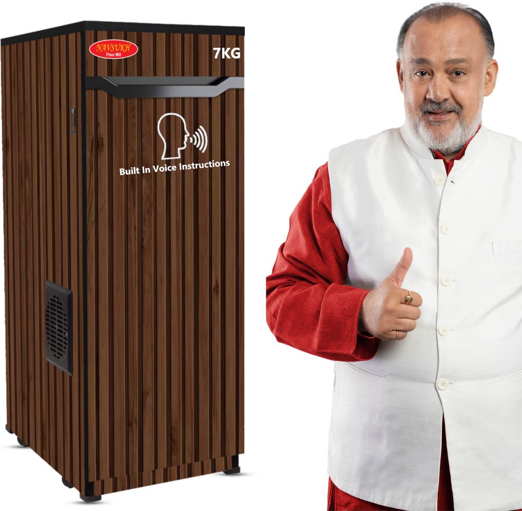 Brilliance Talky Chakki With 7 KG Hopper And Free Cover & Sainless Steel Grinder Flourmill-image-4