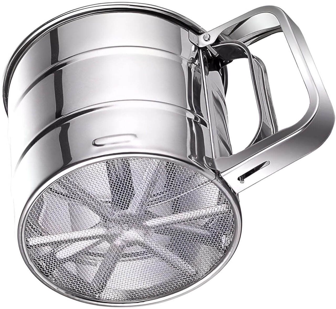 viramart Stainless Steel Flour Sifter, Hand Press Design, Large Capacity, Mesh Screen Stainless Steel Flour Sifter, Hand Press Design, Large Capacity, Mesh Sieve Flourmill-picture-32