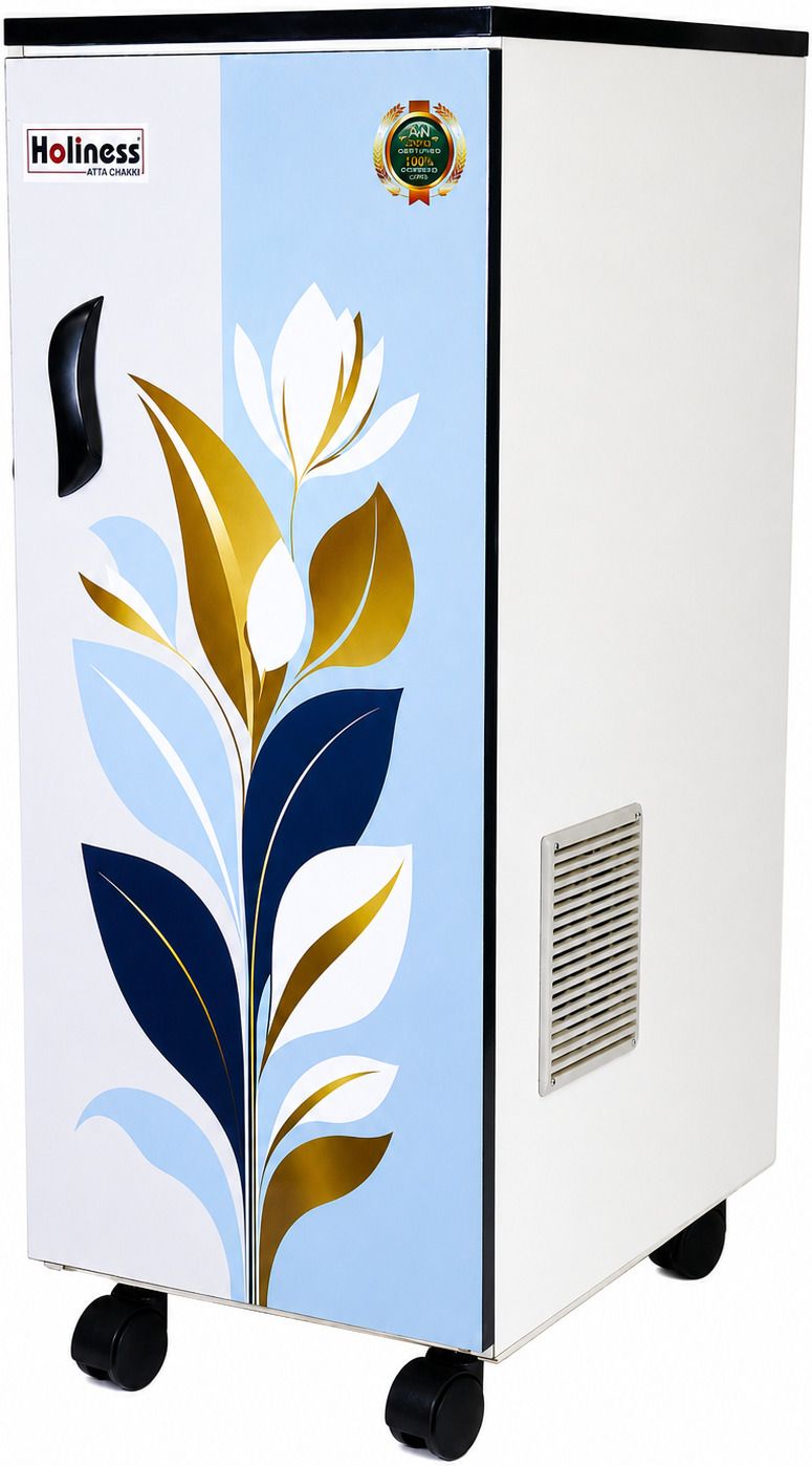 holiness atta chakki Holiness Fully Automatic Domestic Atta Chakki Machine Gharghanti 0.75 unit/hr WHITE Blue Leaf Flourmill-picture-13