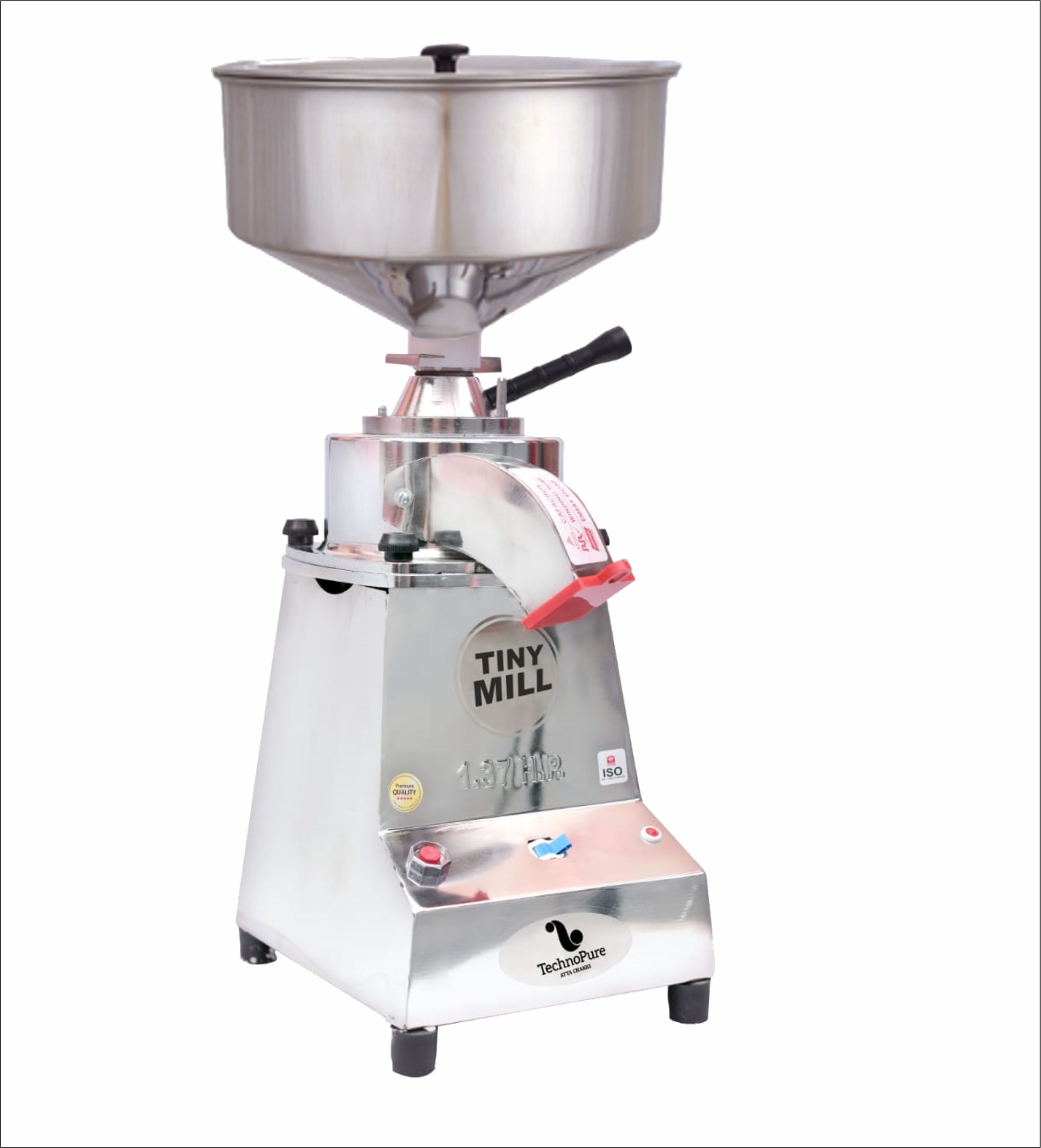 Traditional Grinding at Home, Fresh Flour Atta Chakki Energy Saving Machine 1.37hp Stainless Steel Stone Flour Mill, 8-12 kg/Hour Grinding Capacity Flourmill-image-40
