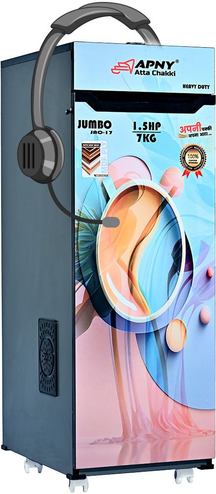 Hindi Tolki 1.5 HP Fully Auto Standard Quality Jumbo atta chakki JAC17 JUMBO Hindi Tolky atta chakki Flourmill-image-45