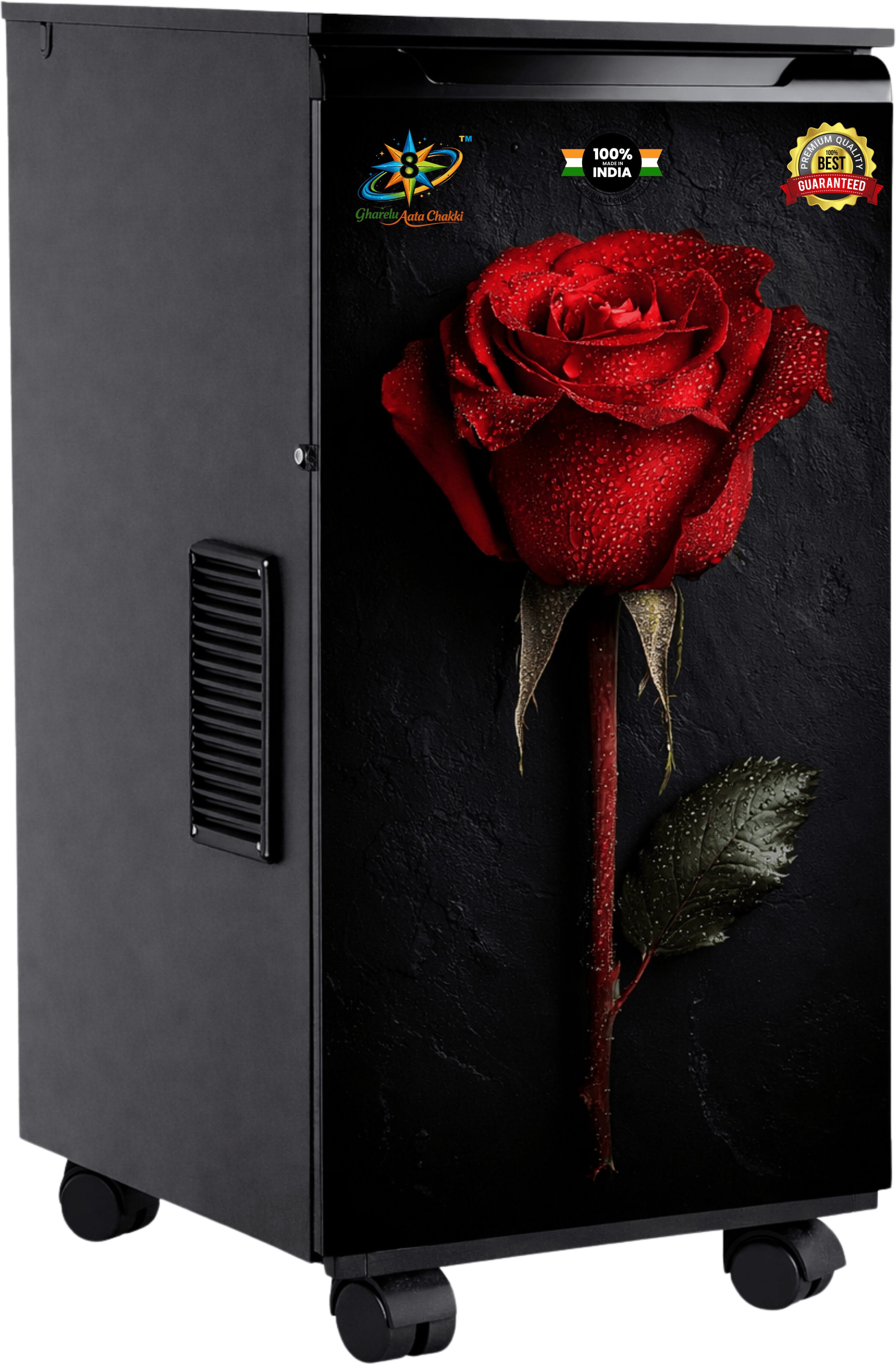 Neon Pink Roses Fully Automatic Domestic Ghar Ghanti,Aata Chakki,Aata Flourmill Pink Rose Flower 1 Hp Gharelu Aata Chakki,Ghar Ghanti Flourmill-image-0
