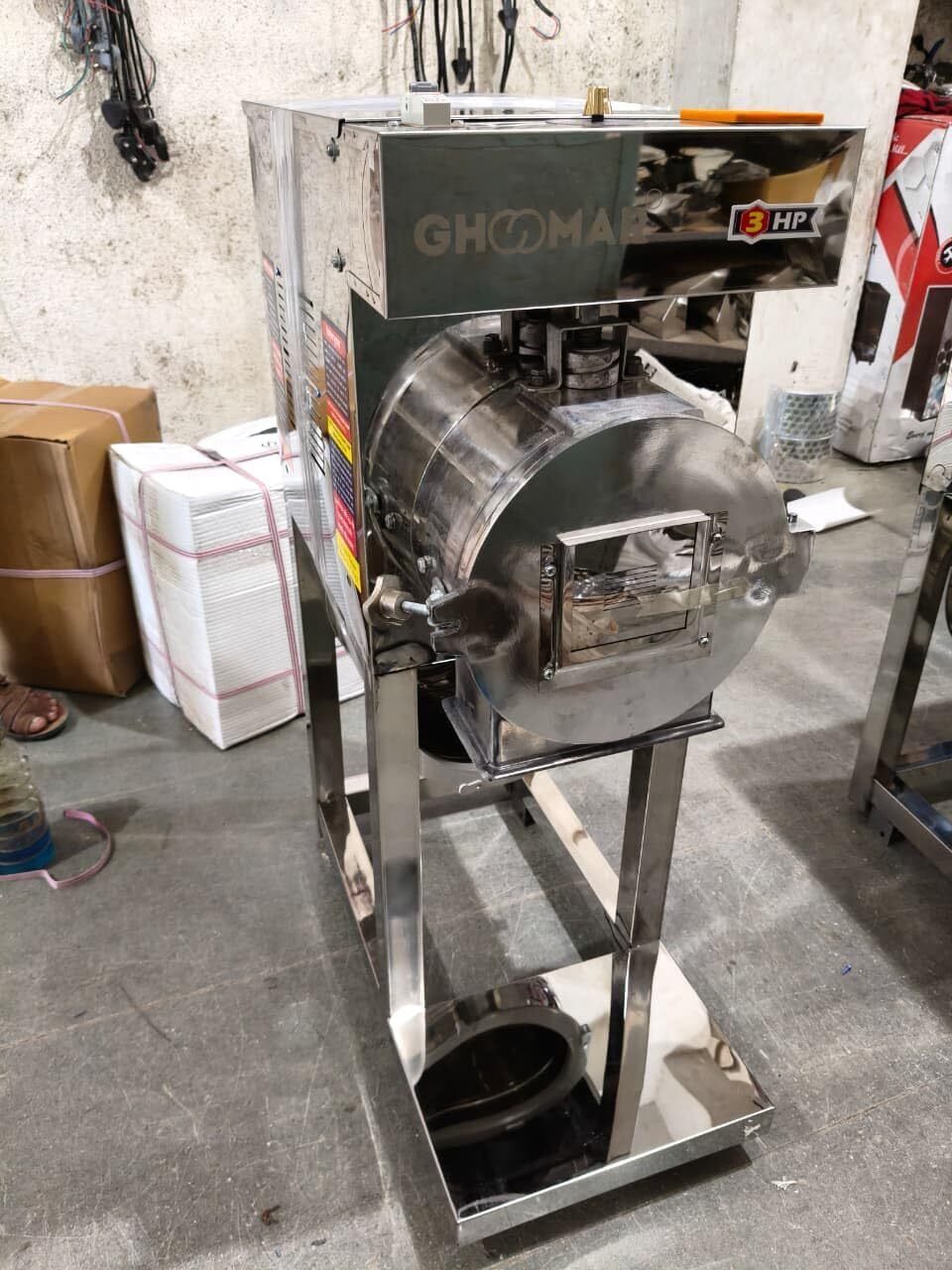 Commercial Pulverizer Atta Chakki | 3 HP Semi Automatic Flour Mill Flourmill-image-9