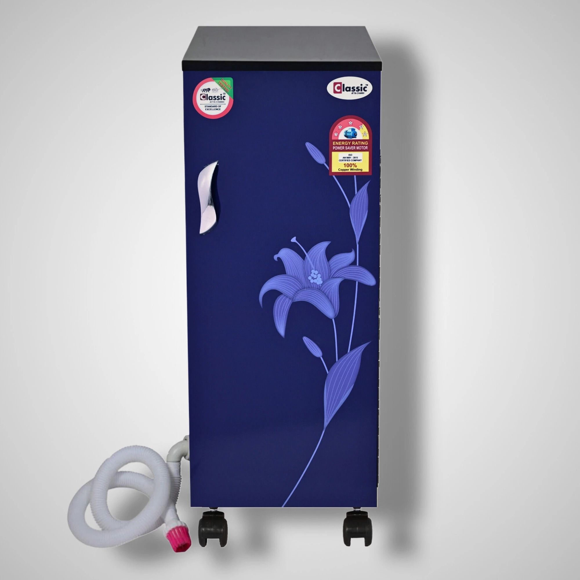 PREMIUM NAVY Flower Fully Automatic Domestic VACUUM FlourMill (0.75 Unit/hr) Premium Navy Flower Flourmill-image-18