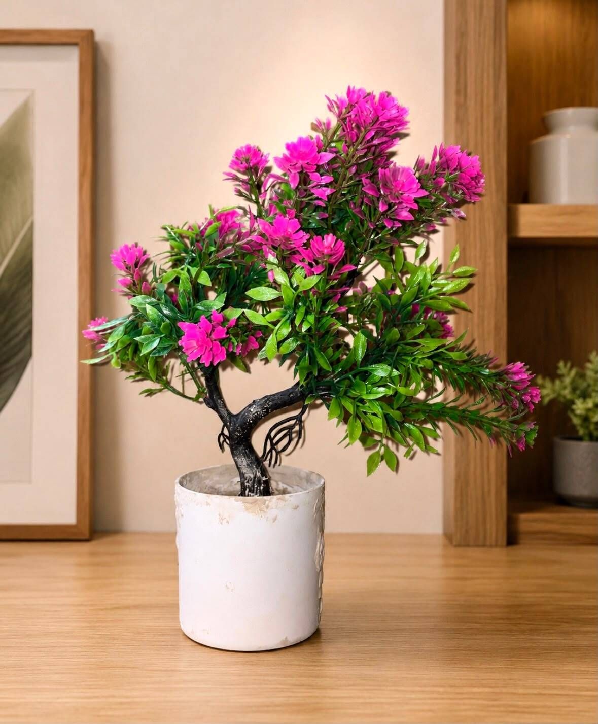 TREE SHAPE PINK FLOWER POT 01 Plastic Flower Basket-image-33
