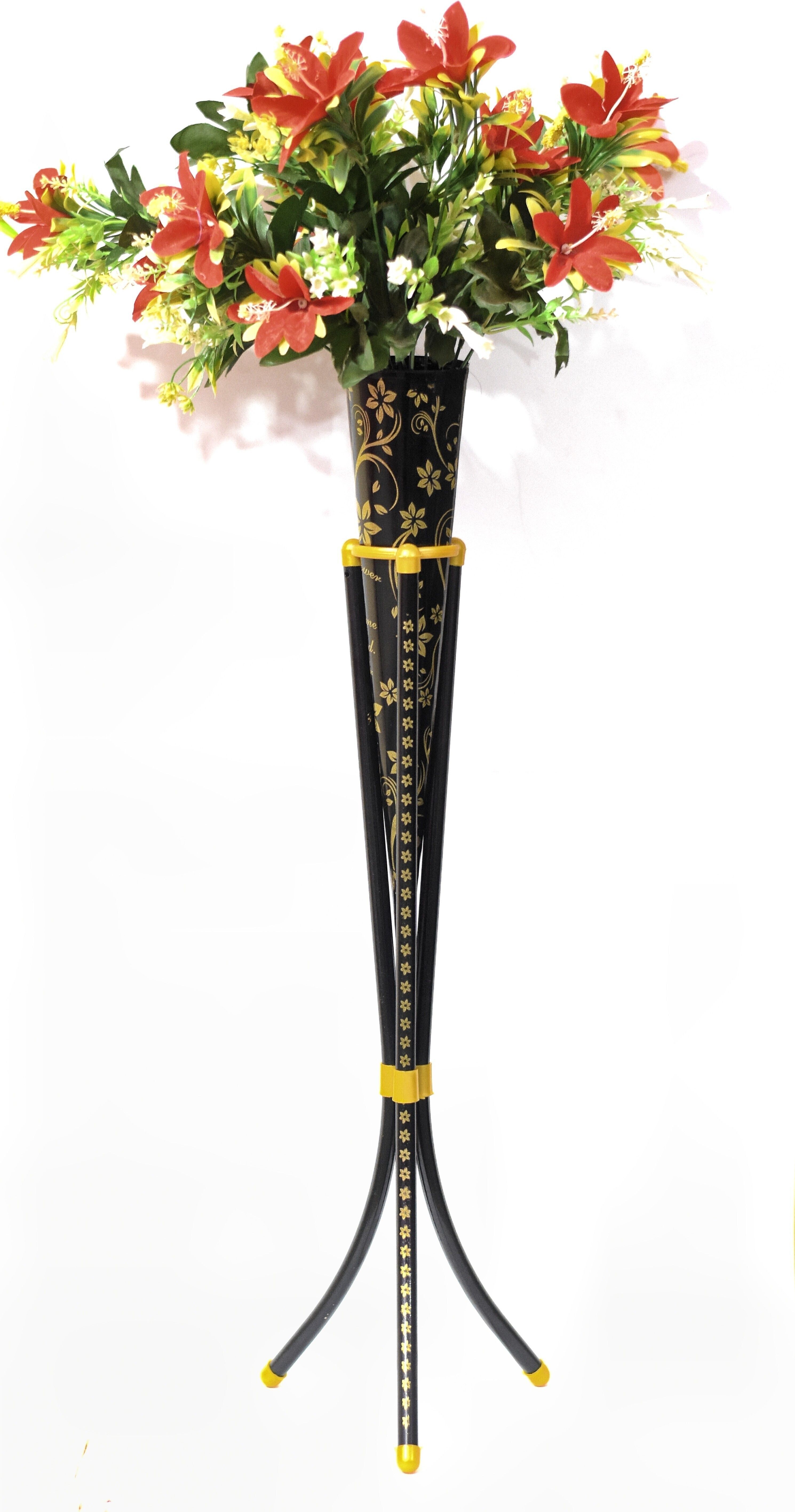 Print Flower Stand Black Iron Flower Basket