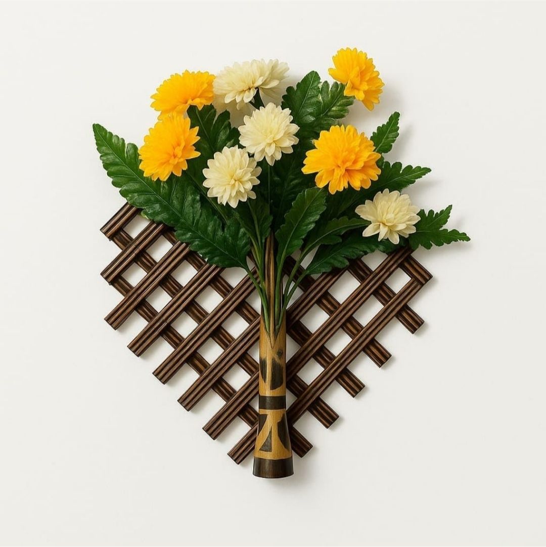 Wall hanging flower vase Bamboo Flower Basket