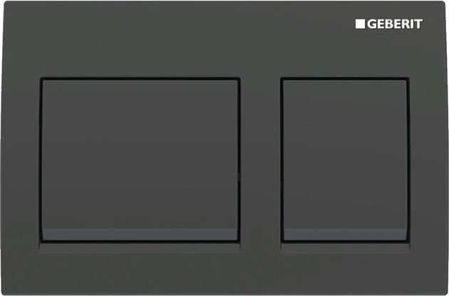 Flush Plate | Black Matt | 115.045.14.3 | Compatible with Concealed Cistern | Flush Tank Lever