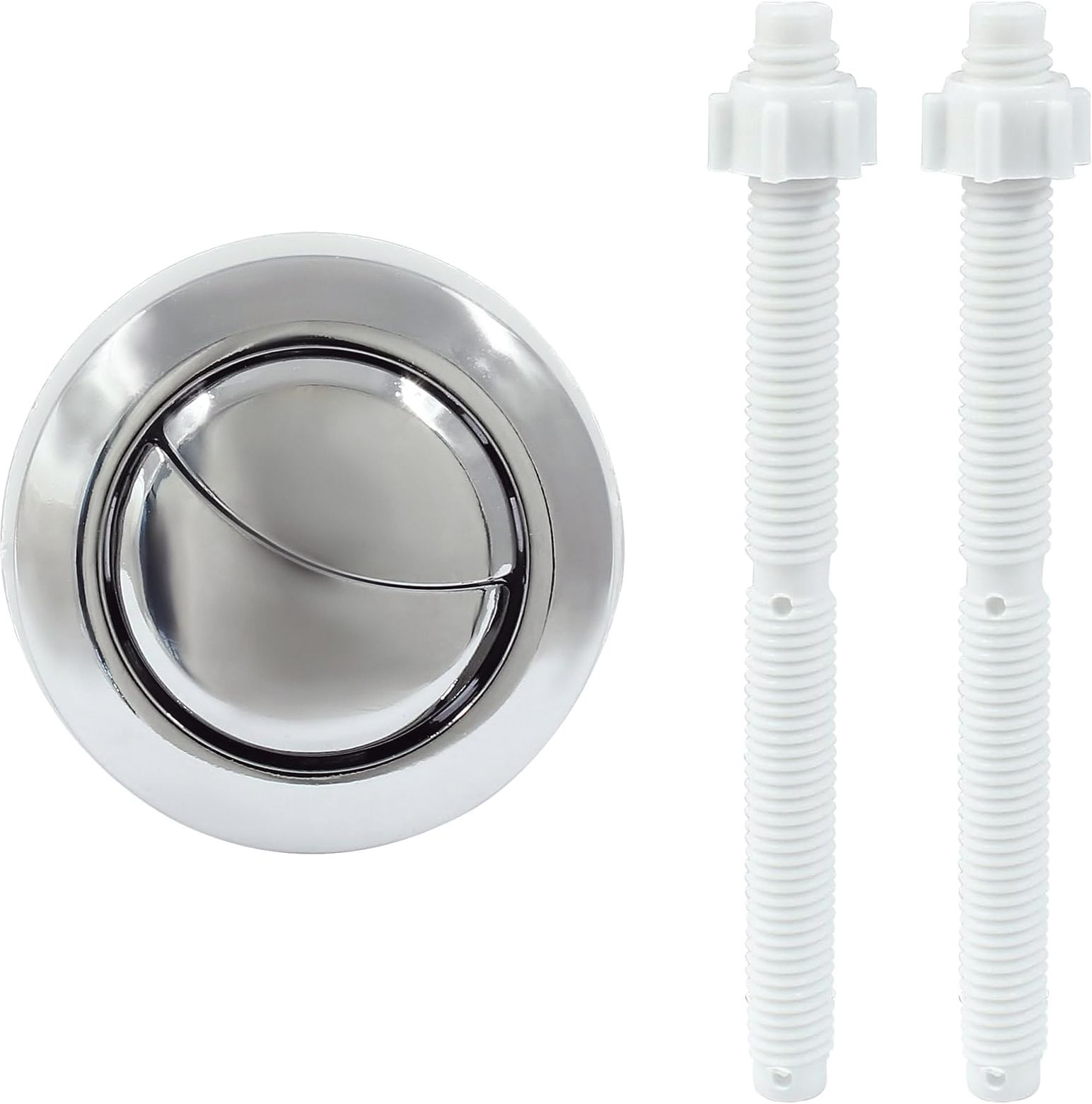 Dual Flush Push Button for Toilet Water Tank (38 mm) Round Design for Lid Holes Flush Tank Lever