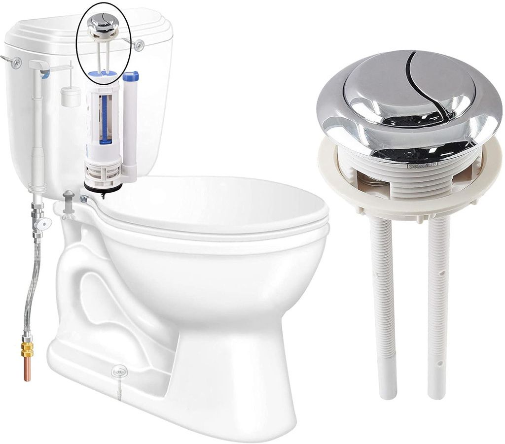 Dual Flush Toilet Tank Button - 58mm Replaceable Round Push Button Flush Tank Flush Tank Lever