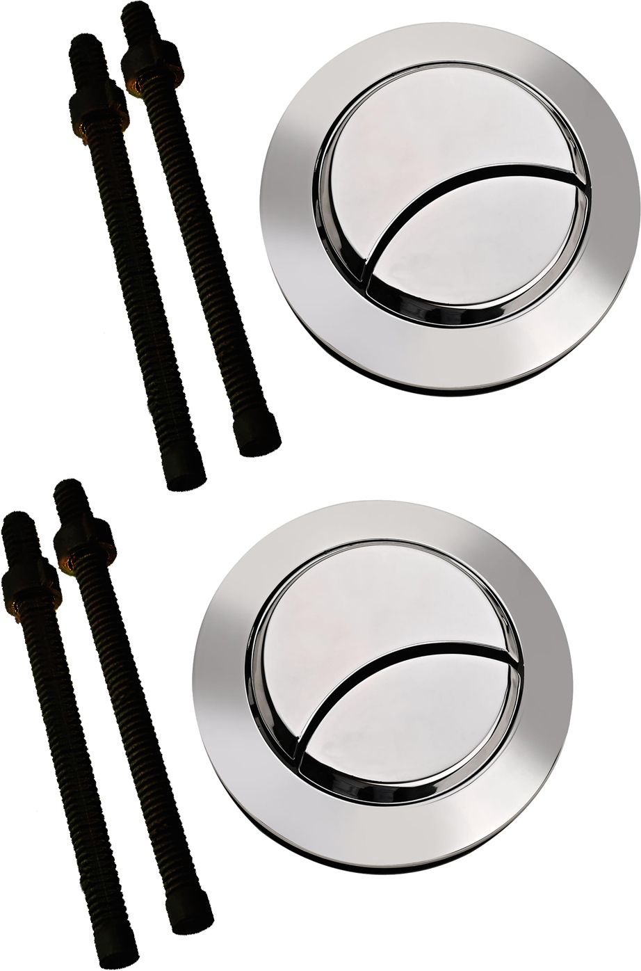 Toilet flush button | Commode flush tank push button | Round 58mm/2.3" | COMBO Flush Tank Lever