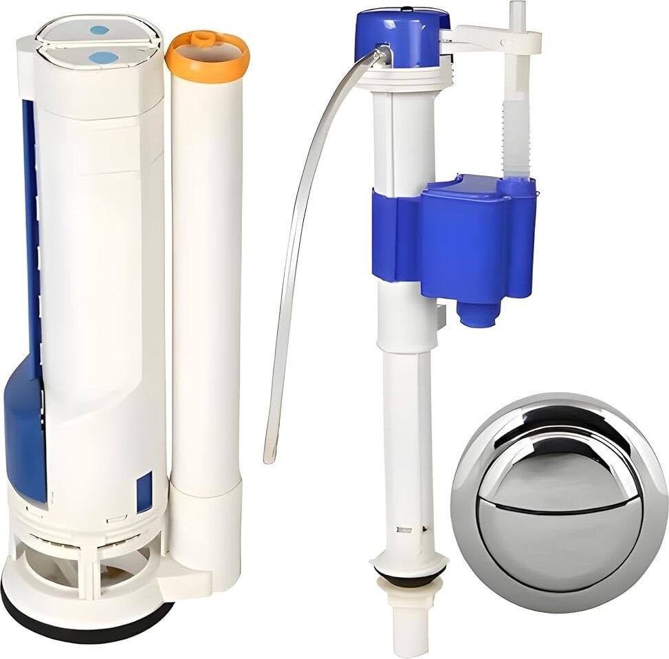 Toilet Plastic Dual Flush Valve, Flush Siphon,Fill Valve With Toilet Repair Kit Flush Tank Lever-image-22