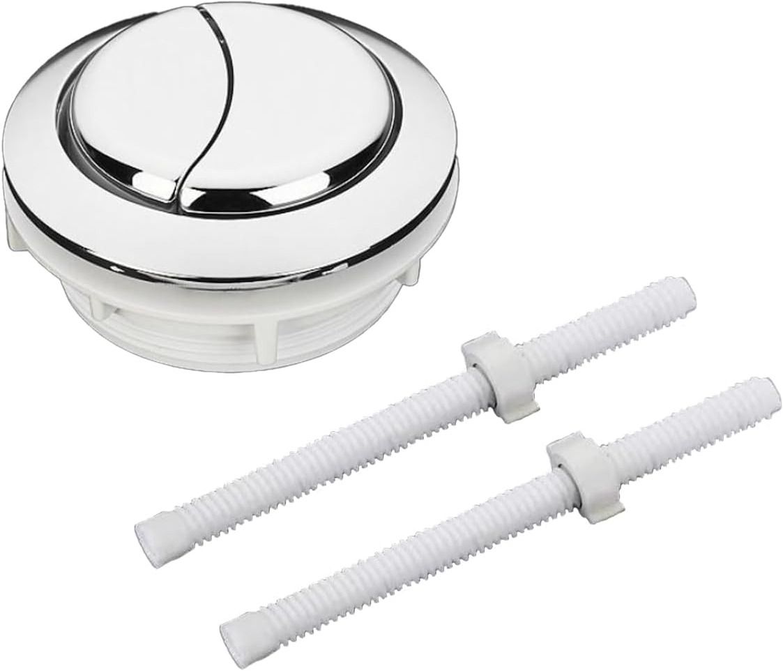 58mm/2.2 inch Toilet Tank Button Toilet Button Replacement with Thread Flush Tank Lever
