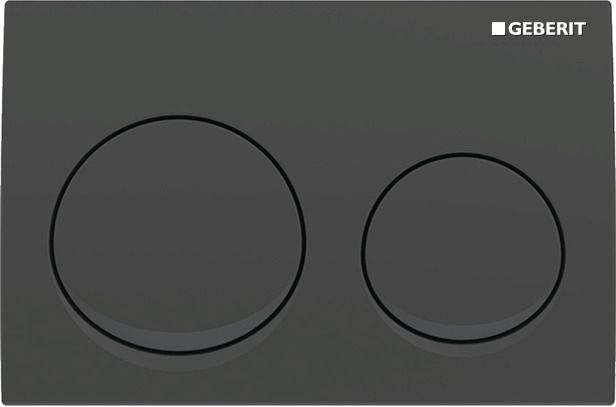 Flush Plate | Black Matt | 115.040.14.3 | Compatible with Concealed Cistern | Flush Tank Lever