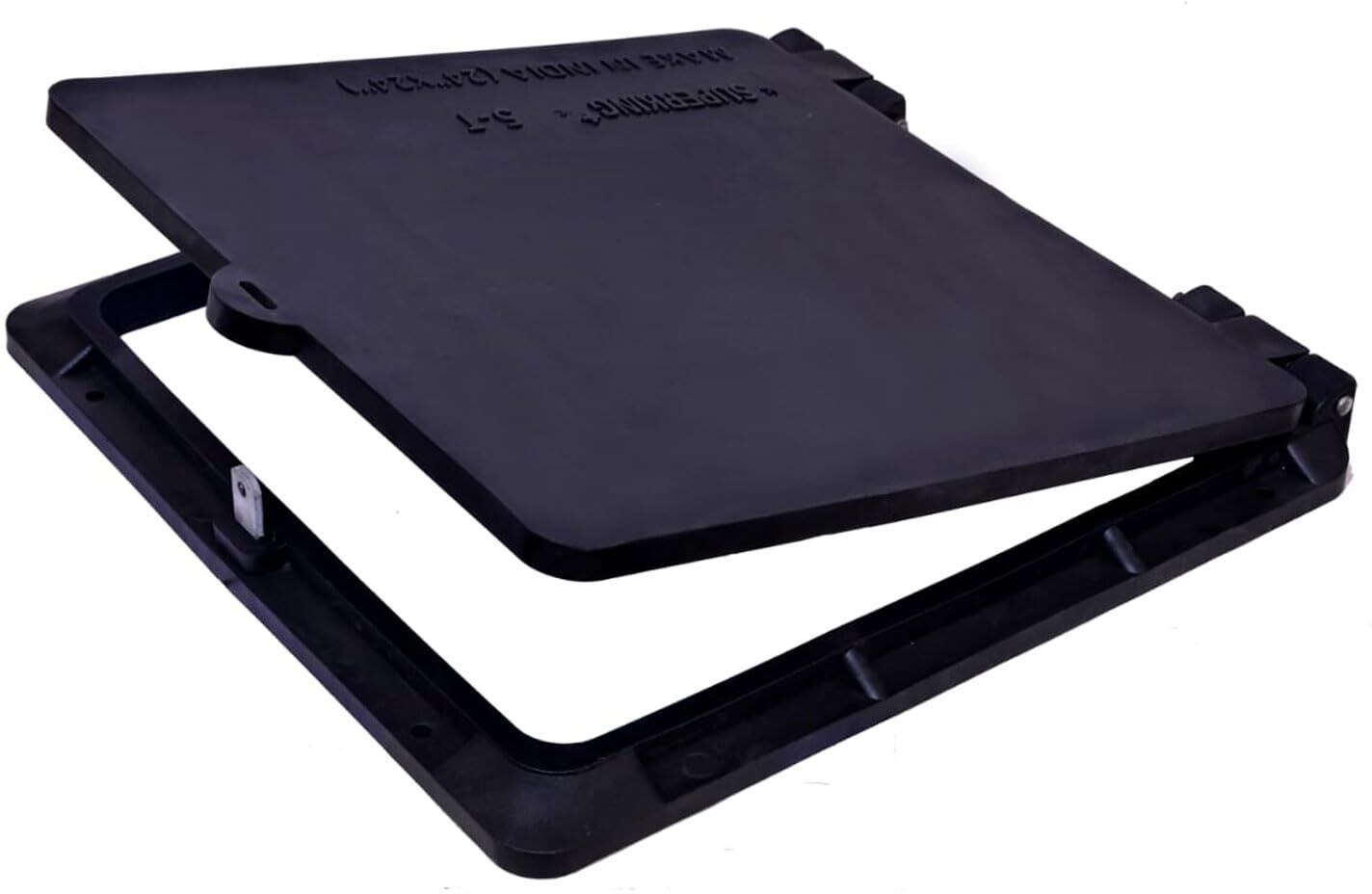 Heavy Duty Flat Manhole Cover, 5 Tons Capacity Chamber Sump Cover (24 x 24 Inch) Flush Tank Lid