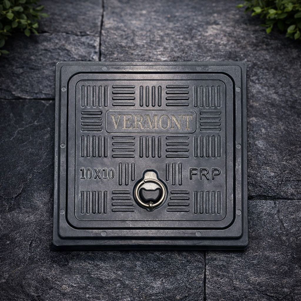 FRP Manhole Cover 5 Ton 10*10 Flush Tank Lid-image-39