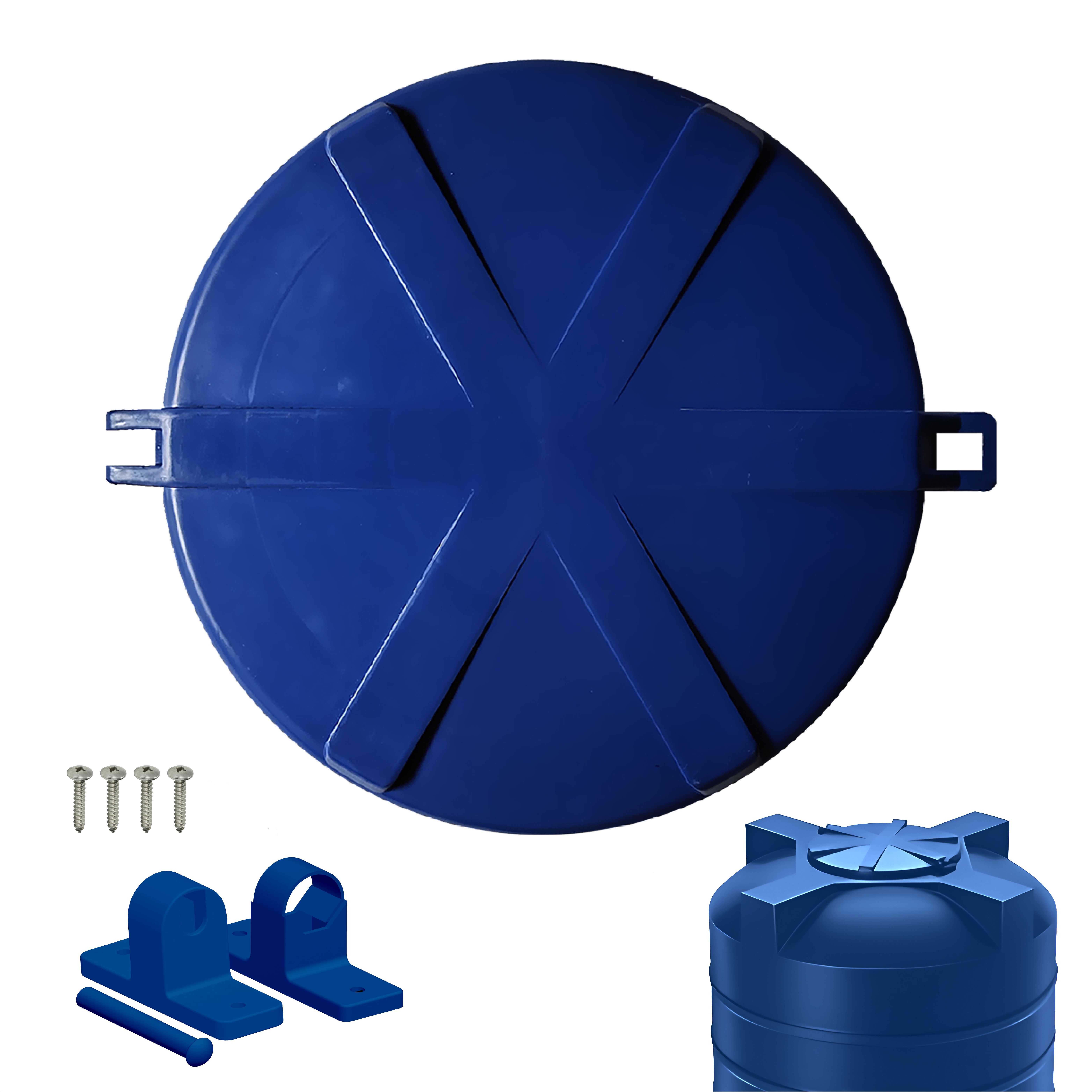 Plastic Water Tank Open & Close Blue Lid | 490 mm | Hinge Type Water Tank Flush Tank Lid-image-20