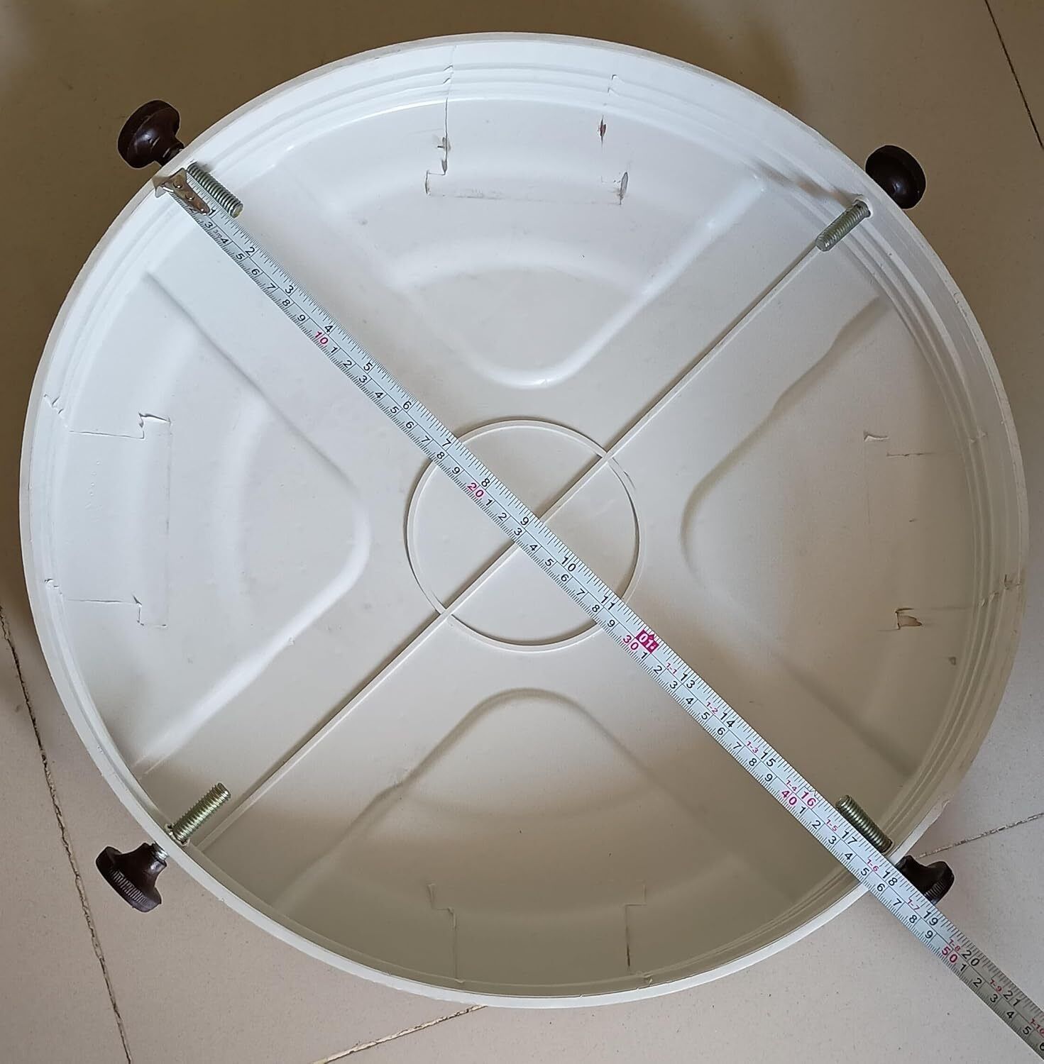Unbreakable Adjustable Water Tank Lid Plastic Round Cover White with Screw Flush Tank Lid-image-49
