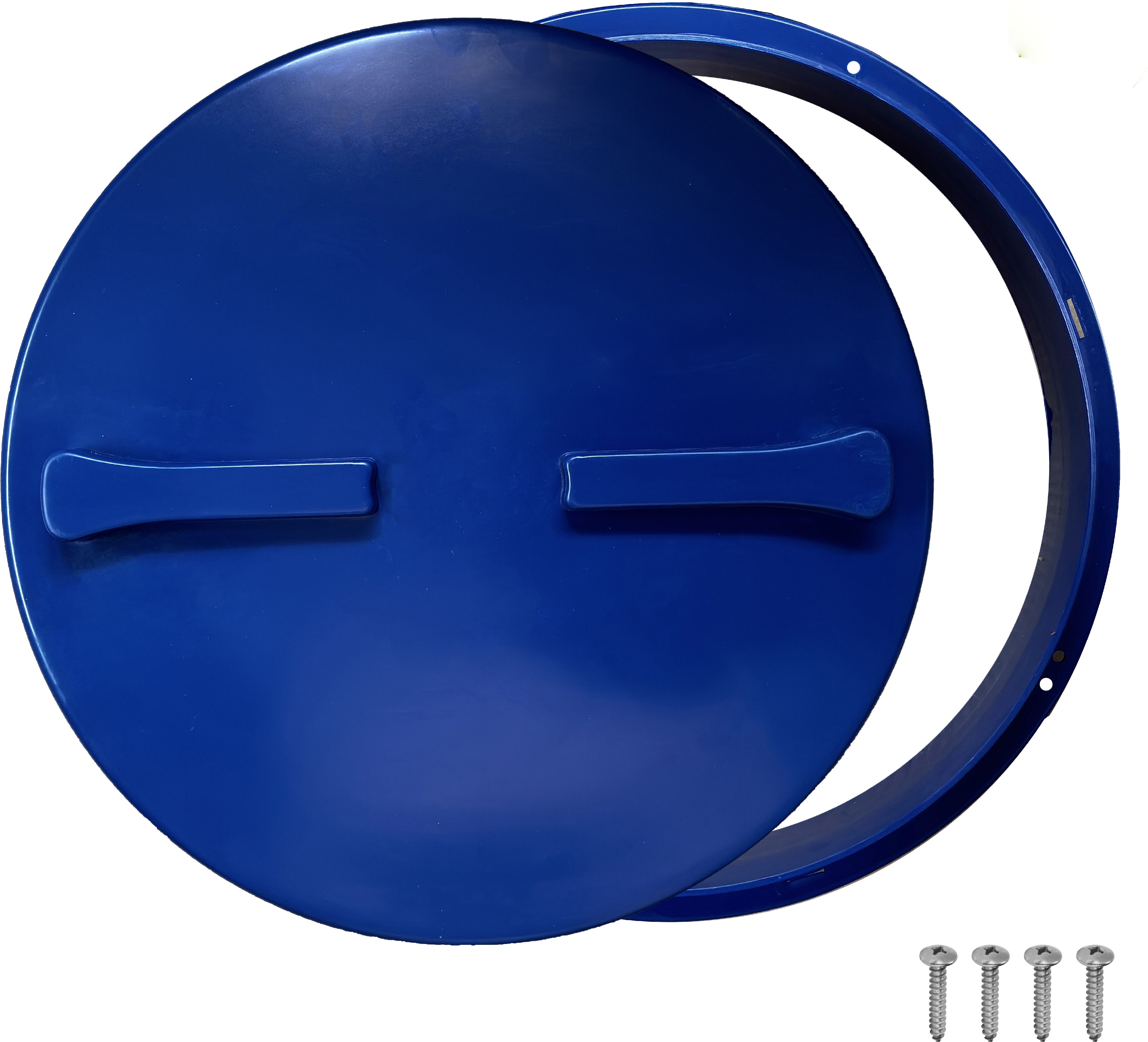 Plastic Water Tank Open & Close Blue Lid | 400 mm | Universal Ring Thread Type Flush Tank Lid-image-21