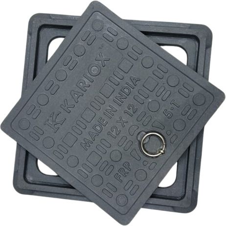Frp Manhole Cover 5-Ton 12x12 - GRY Flush Tank Lid Flush Tank Lid-image-2