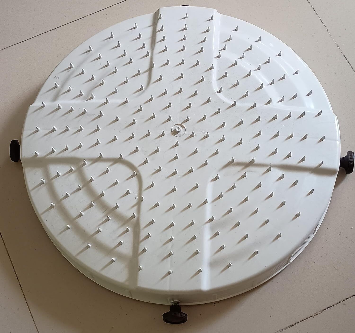 Adjustable Plastic Water Tank Lid with Screw, Unbreakable Round Tank Cover White Flush Tank Lid-image-24
