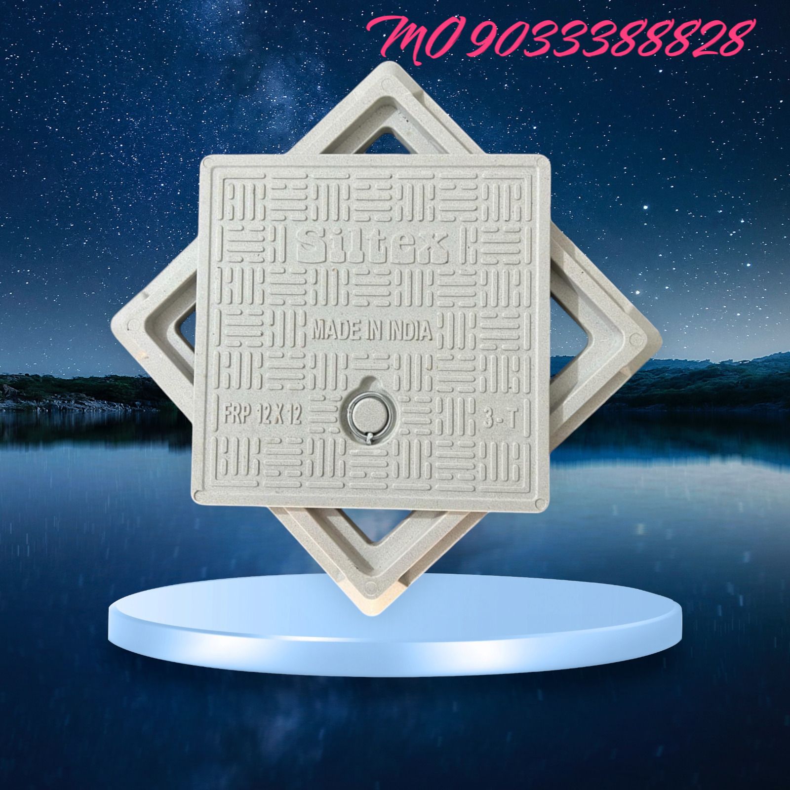 Siltex Frp Manhole Cove 3 Ton 12 x 12 Flush Tank Lid