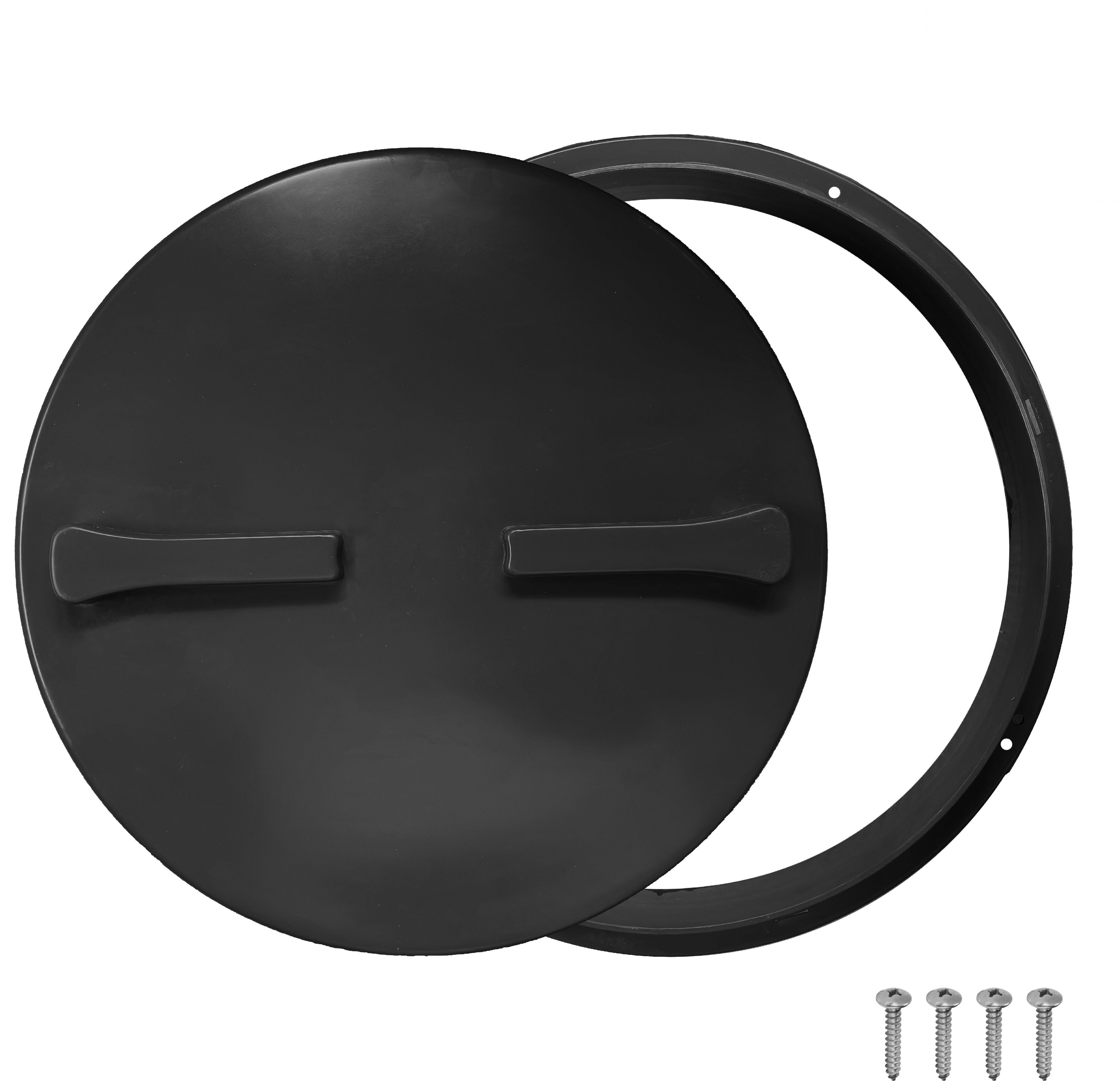 Plastic Water Tank Open & Close Black Lid | 400 mm | Universal Ring Thread Type Flush Tank Lid-image-14