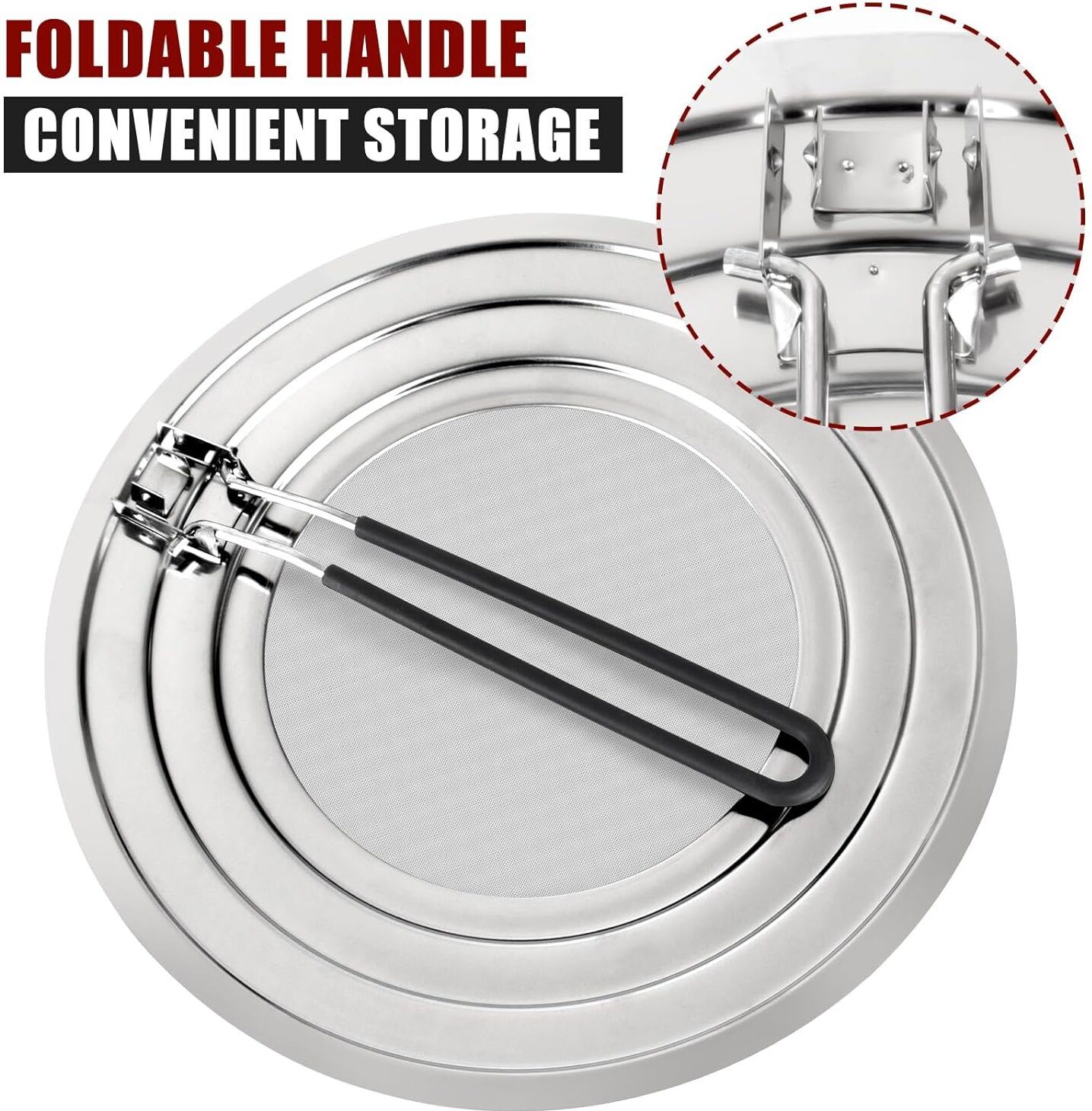 Oil Splash Guard for Frying Pan Stainless Steel Splatter Screen Fine Mesh Flush Tank Lid-image-21