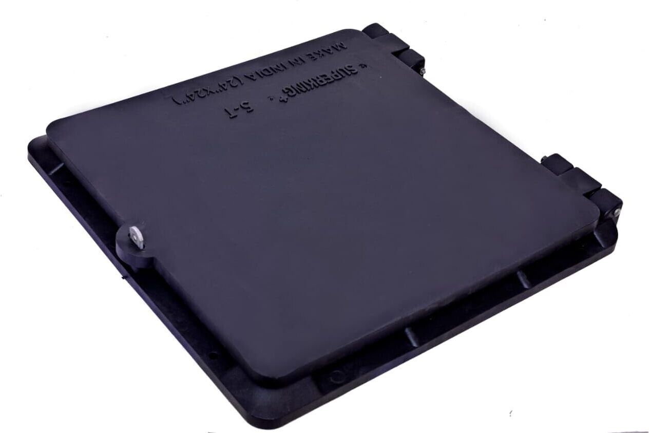 27x27 Inch Heavy Duty Flat Secure Manhole Cover, 5 Tons Capacity Sump Cover Flush Tank Lid