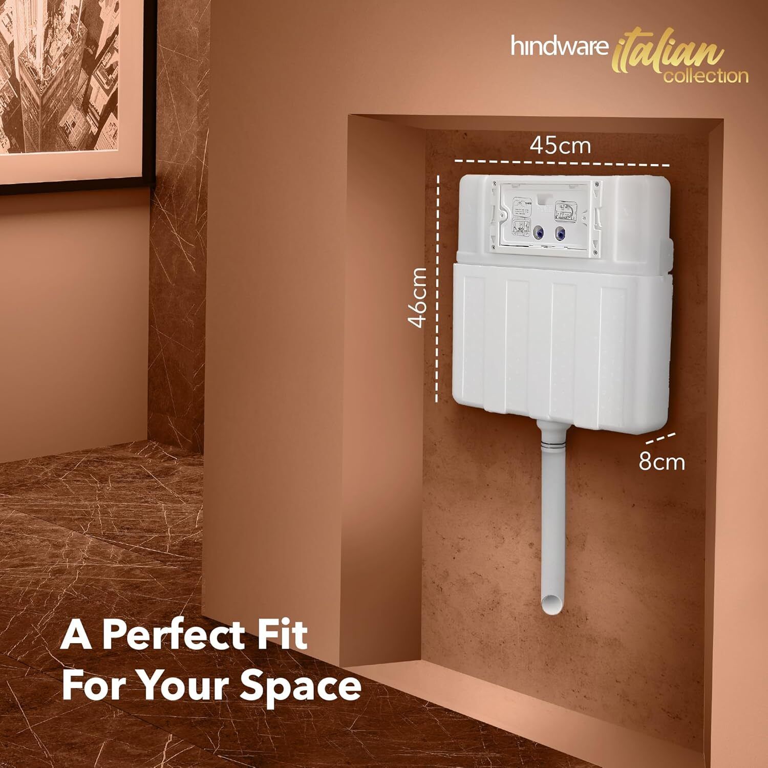 Concealed Cistern for Bathroom | Made of PVC | Concealo Neo 80MM Dual Flush Tank-image-37
