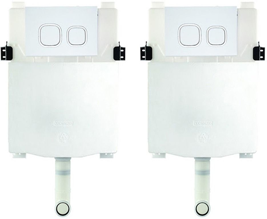 parryware Slimline Polypropylene Concealed Cistern with upper part set of 2 pic 0037 Dual Flush Tank-picture-35