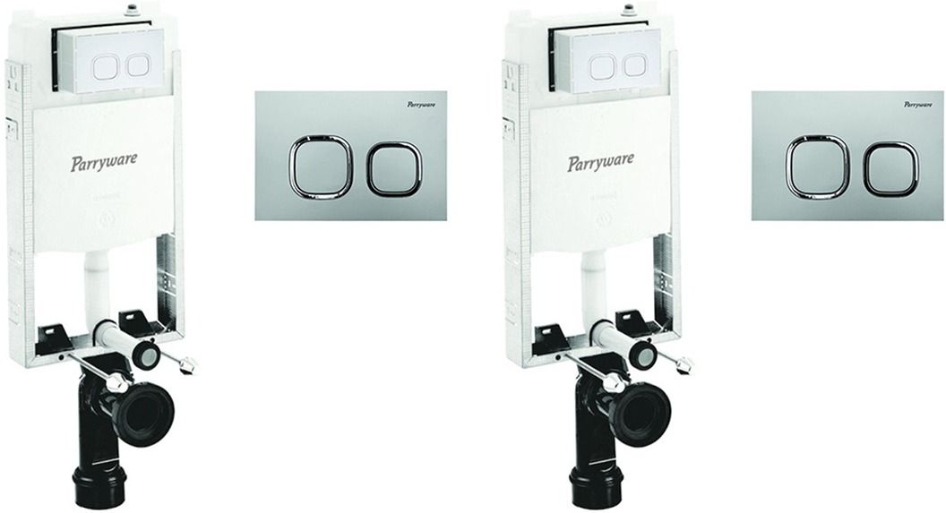 Slimline Half frame Polypropylene Concealed Cistern set of 2 pic 0721 Dual Flush Tank-image-8