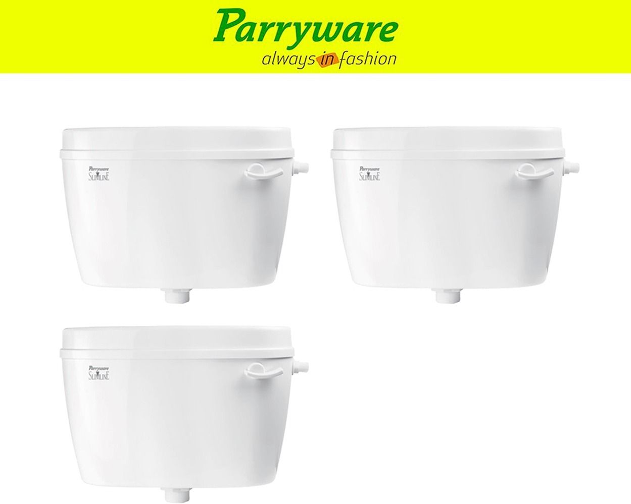Uno Flush tank Cistern for Bathroom | Space Saving Slim Tank set of 3 pic 406 Single Flush Tank-image-41