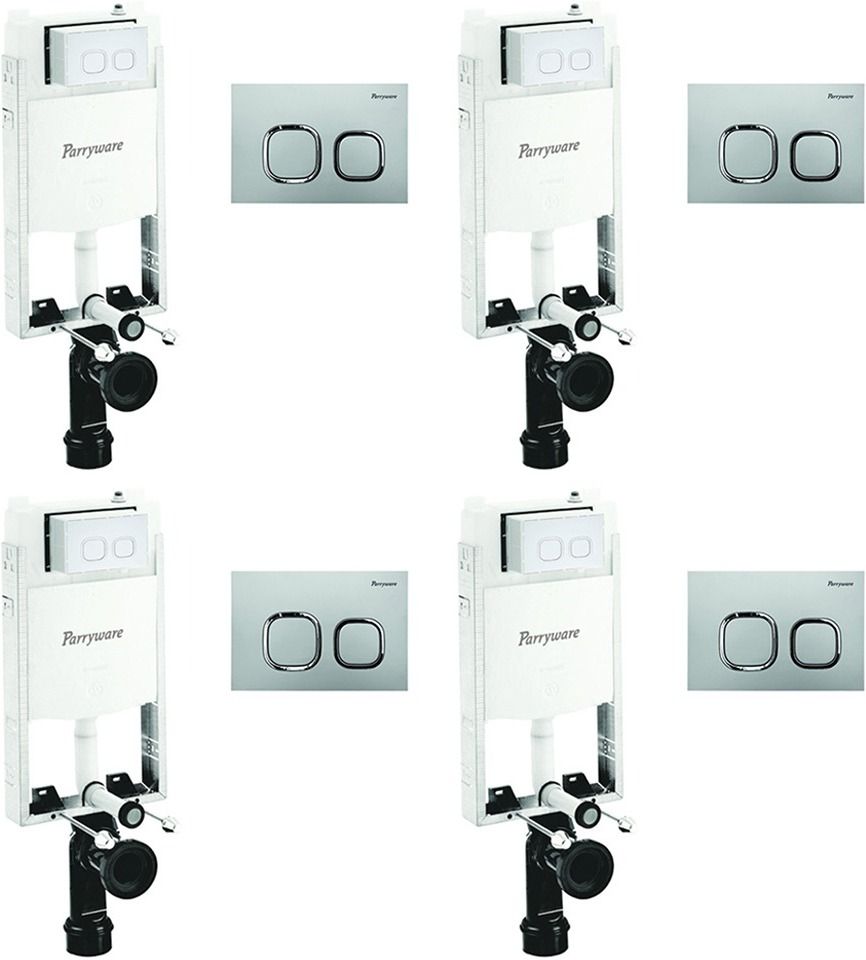 Slimline Half frame Polypropylene Concealed Cistern set of 4 pic 0358 Dual Flush Tank-image-42