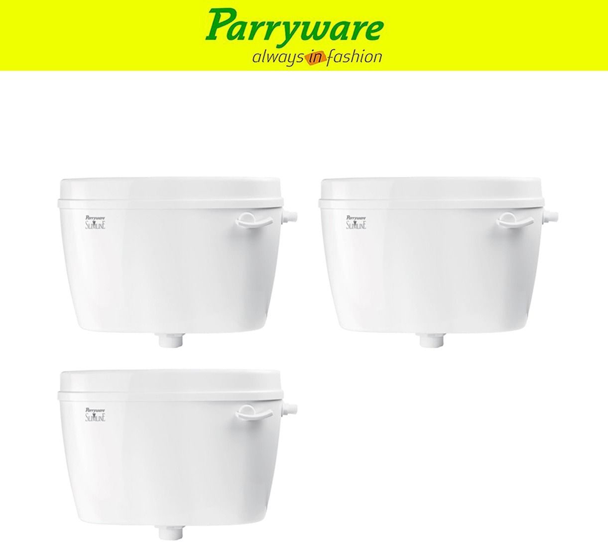 Uno Flush tank Cistern for Bathroom | Space Saving Slim Tank set of 3 pic 1449 Single Flush Tank-image-46