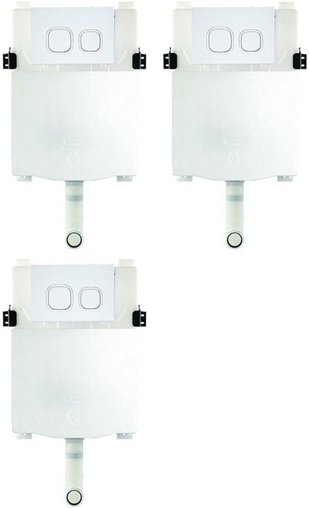 Slimline Polypropylene Concealed Cistern with upper part set of 3 pic 0375 Dual Flush Tank-image-3