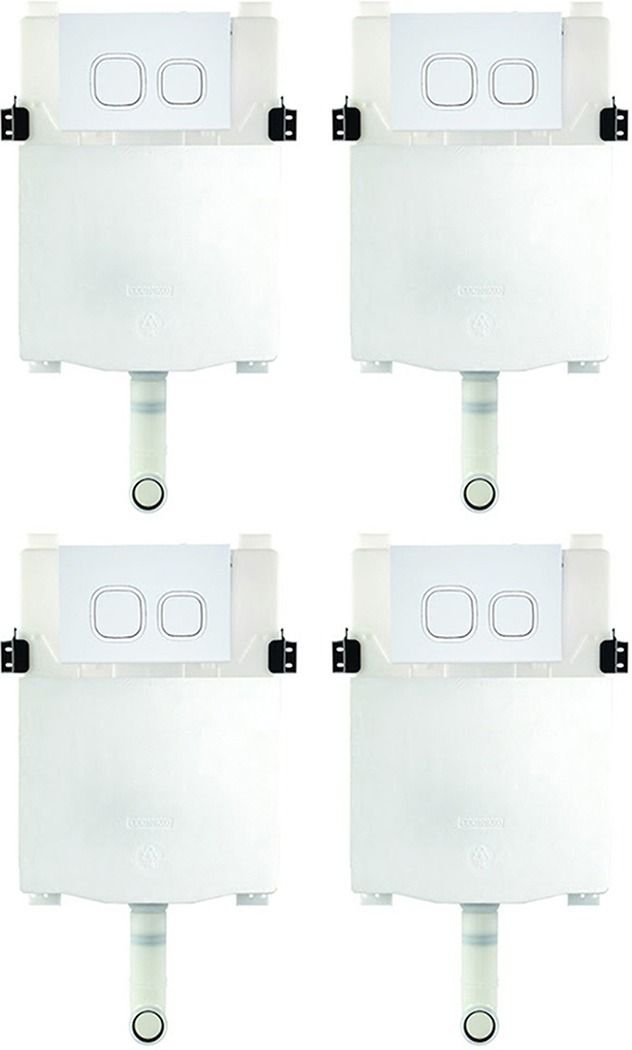 Slimline Polypropylene Concealed Cistern with upper part set of 4 pic 0371 Dual Flush Tank-image-31