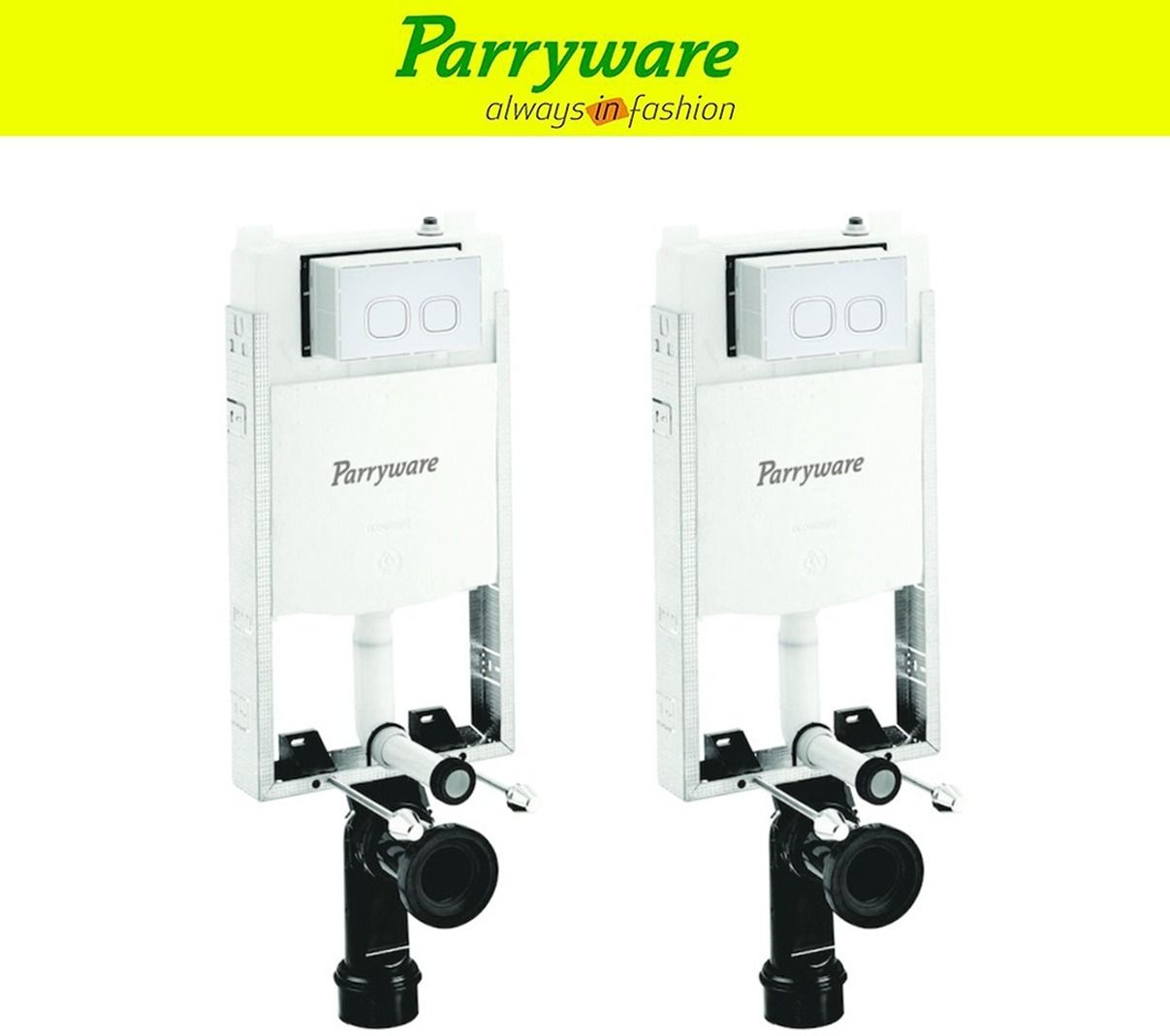 Half Frame Concealed Cistern with Flush Plate|Dual Flush 6L/3L set of 2 pic 2220 Dual Flush Tank-image-4