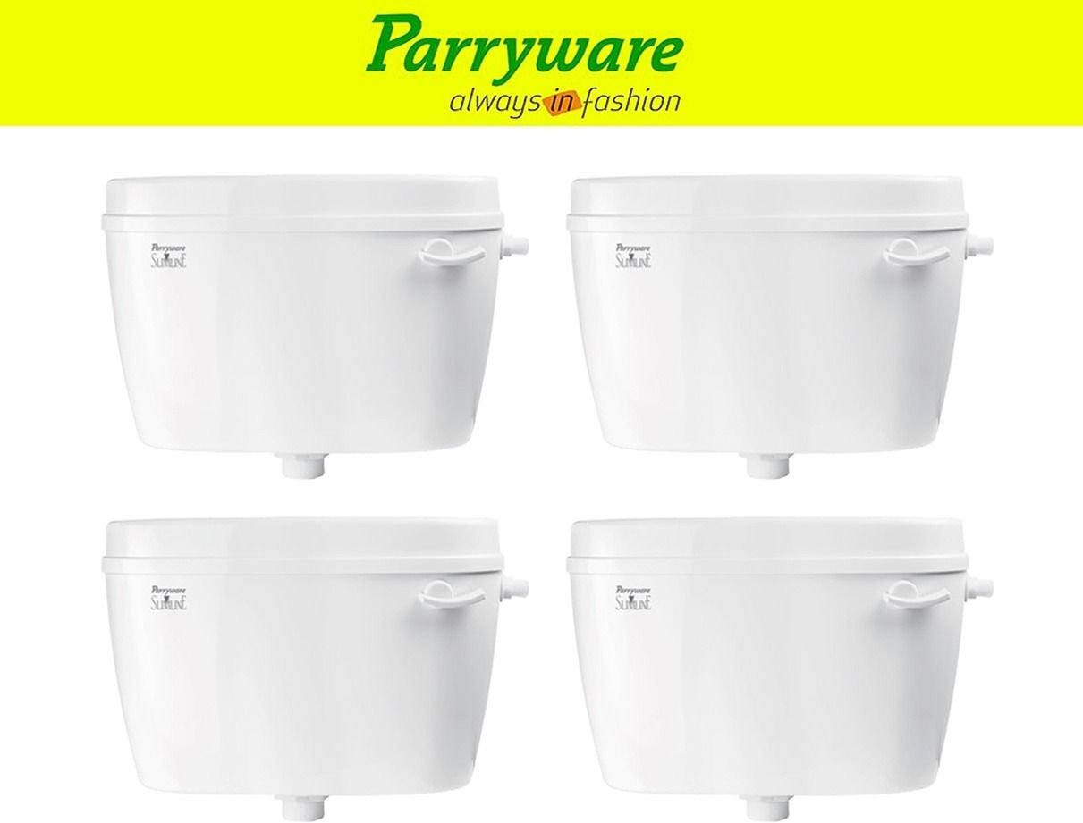 Uno Flush tank Cistern for Bathroom | Space Saving Slim Tank set of 4 pic 266 Single Flush Tank-image-24