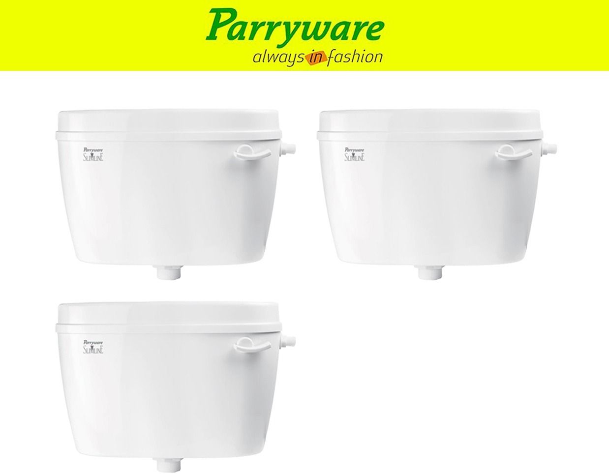 Uno Flush tank Cistern for Bathroom | Space Saving Slim Tank set of 3 pic 140 Single Flush Tank-image-28