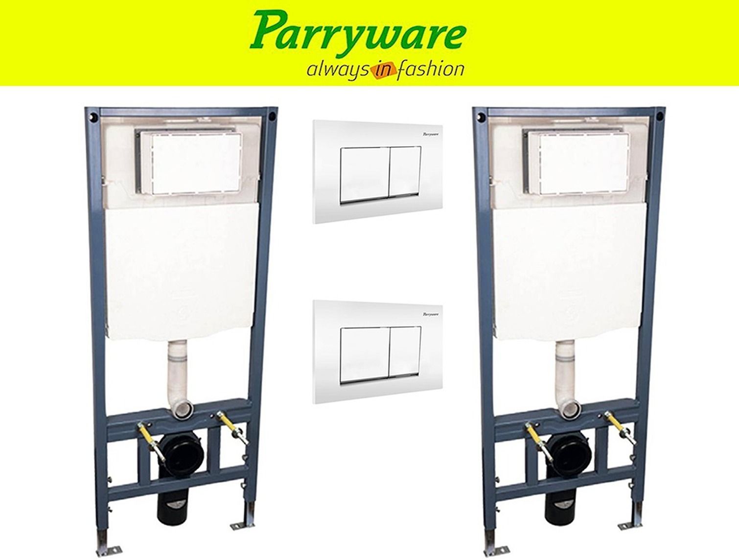 Full frame Polypropylene Concealed Cistern set of 2 pic 00205 Dual Flush Tank-image-45