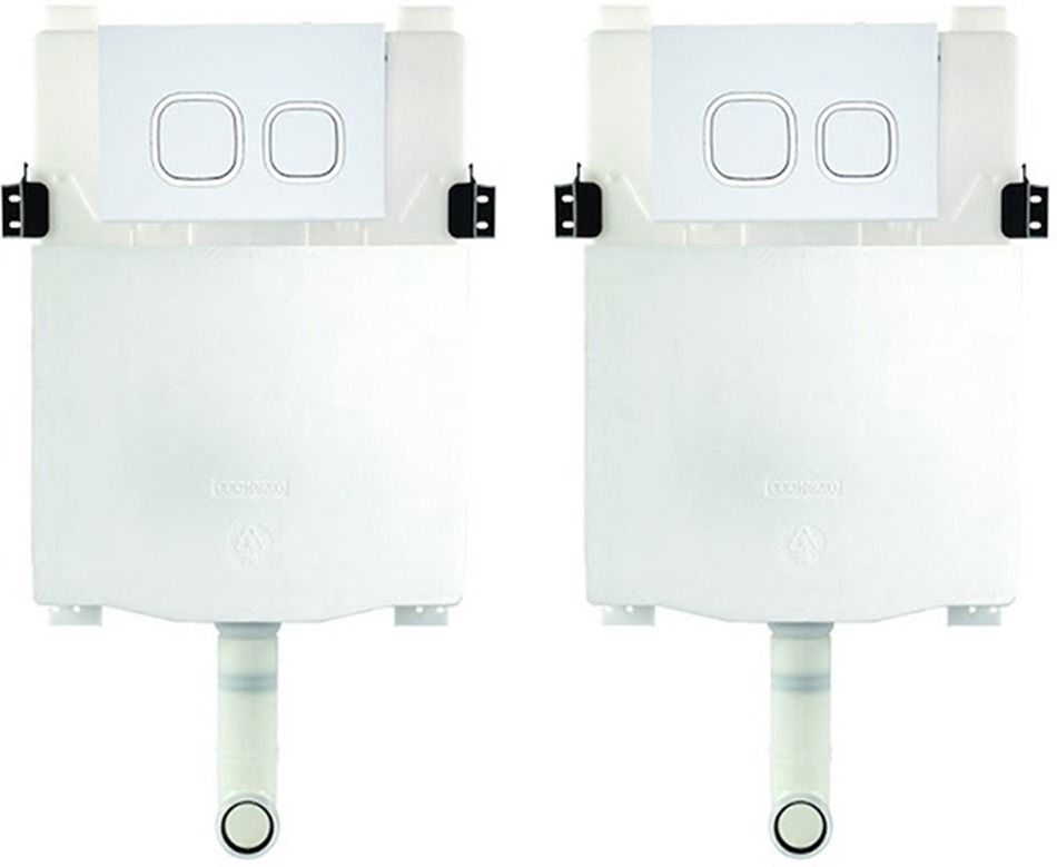 parryware Slimline Polypropylene Concealed Cistern with upper part set of 2 pic 0893 Dual Flush Tank-picture-37