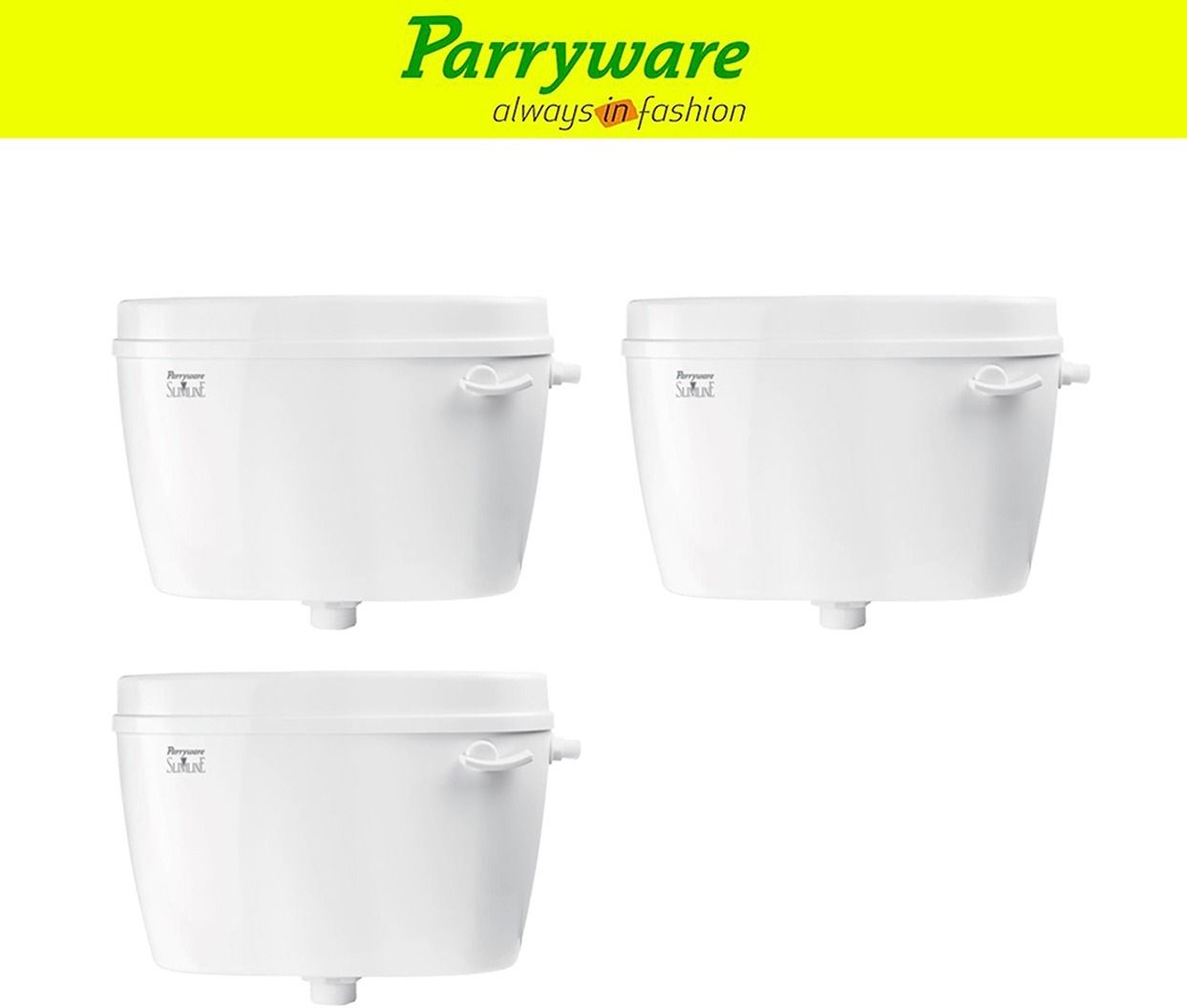 Uno Flush tank Cistern for Bathroom | Space Saving Slim Tank set of 3 pic 1063 Single Flush Tank-image-37