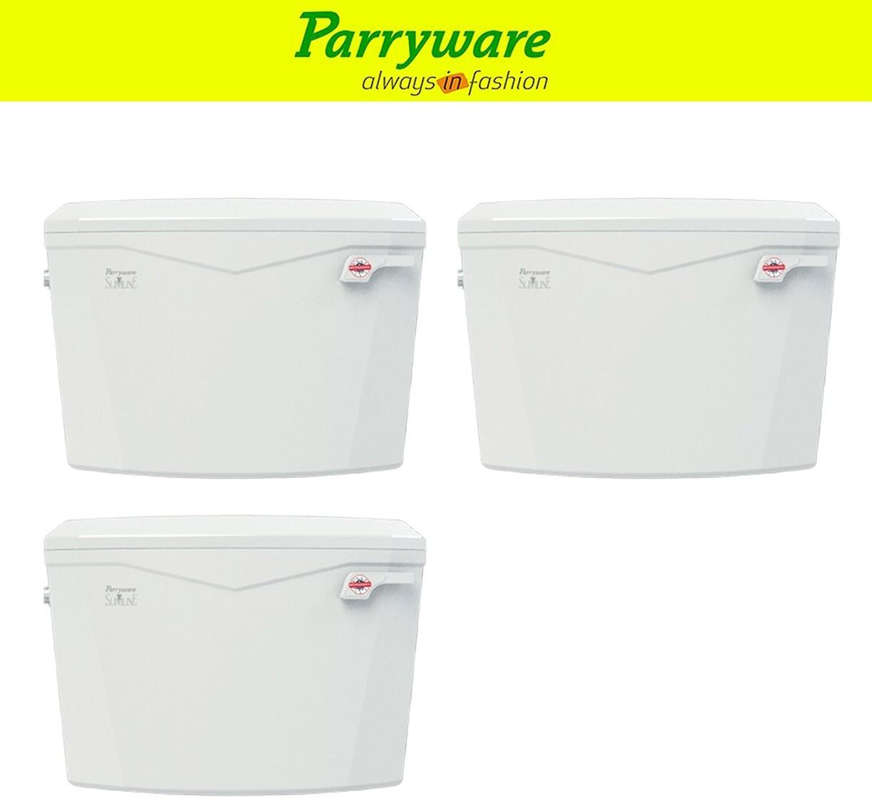 parryware Slim Flush tank Cistern for Bathroom | Space Saving Tank set of 3 pic 1248 Single Flush Tank-picture-49