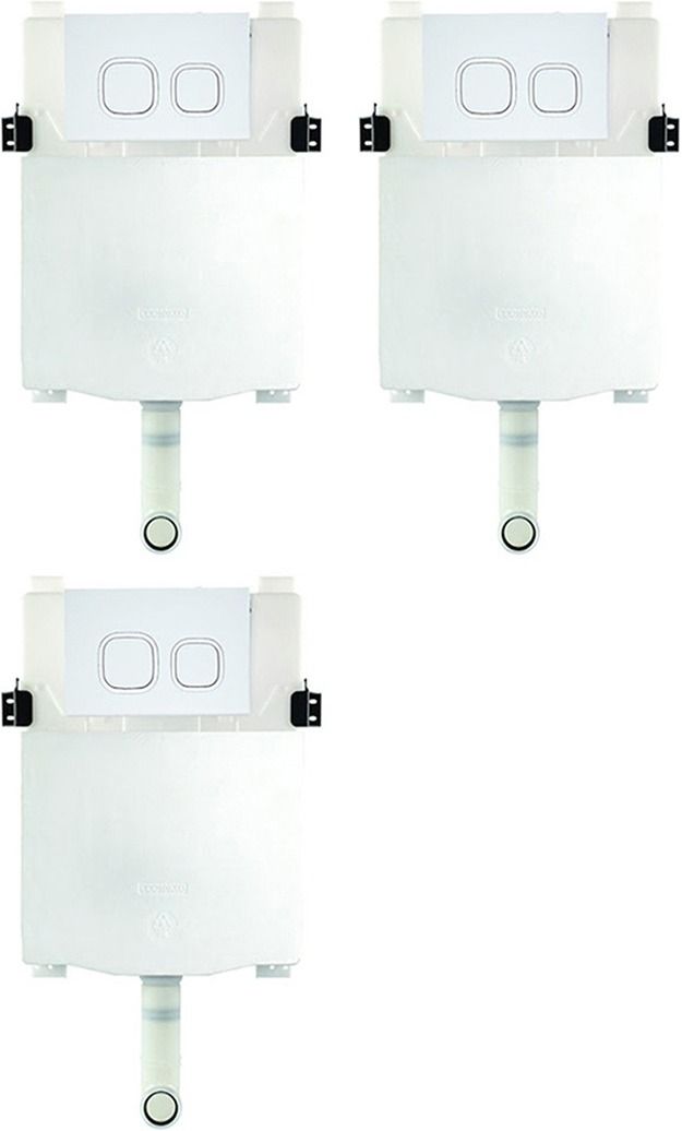 Slimline Polypropylene Concealed Cistern with upper part set of 3 pic 0421 Dual Flush Tank-image-32