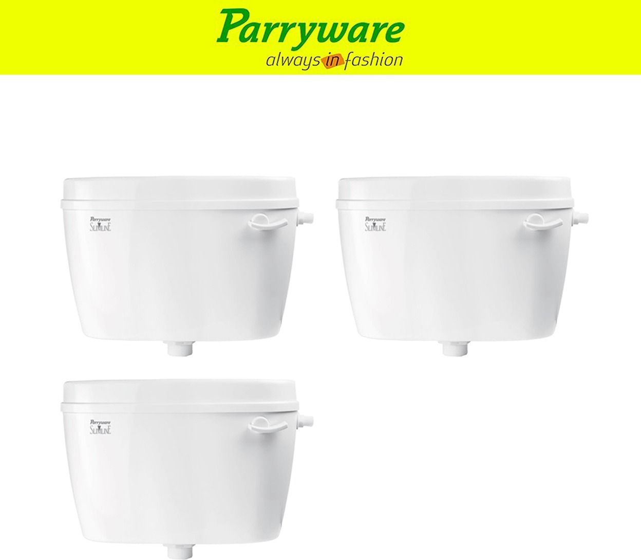 Uno Flush tank Cistern for Bathroom | Space Saving Slim Tank set of 3 pic 1374 Single Flush Tank-image-40
