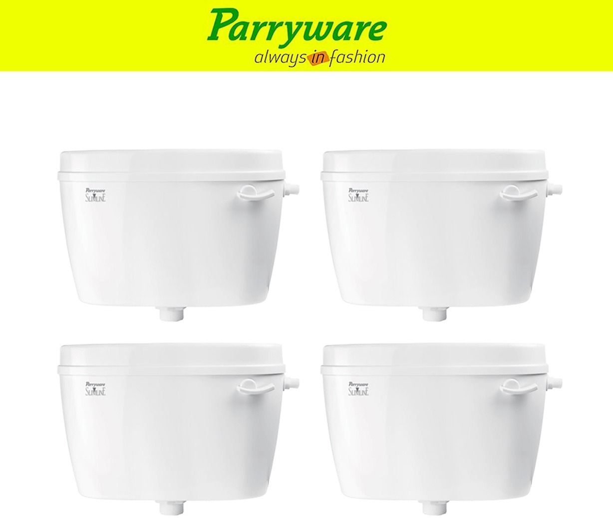 Uno Flush tank Cistern for Bathroom | Space Saving Slim Tank set of 4 pic 1048 Single Flush Tank-image-13