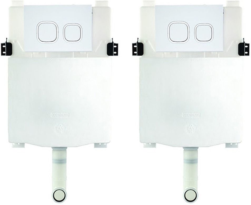 parryware Slimline Polypropylene Concealed Cistern with upper part set of 2 pic 0121 Dual Flush Tank-picture-40