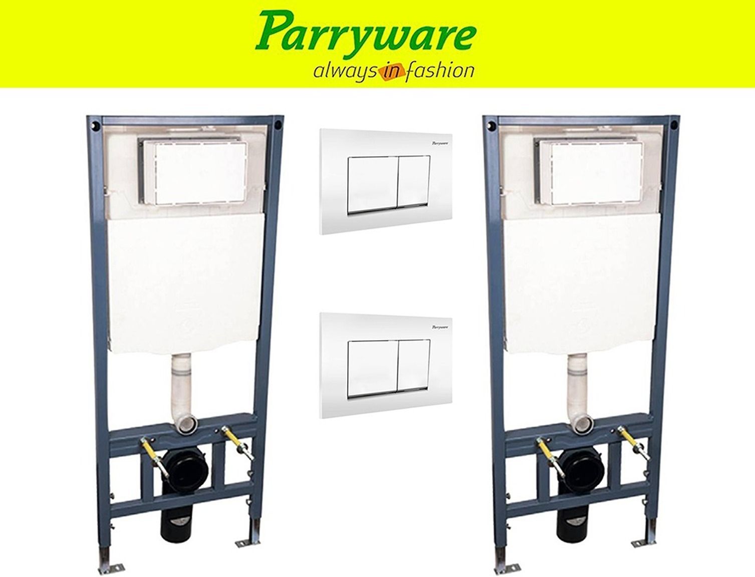 parryware Full frame Polypropylene Concealed Cistern set of 2 pic 01067 Dual Flush Tank-picture-15